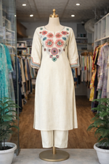 new Kurta pant sets with embroidery work beautiful detailing colours